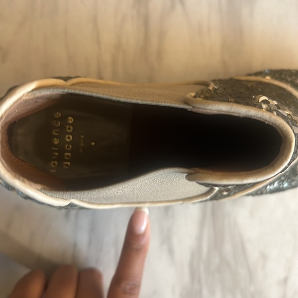NIB Laurence Dacade Gold and silver Sequin booties - Picture 11 of 11